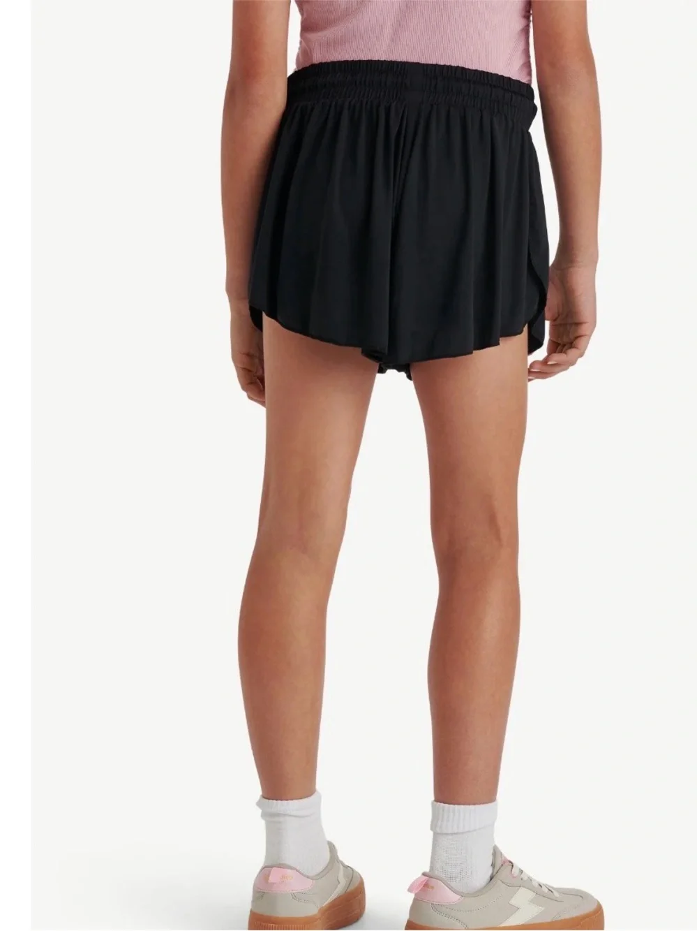 Justice Black Flutter Athletic Shorts